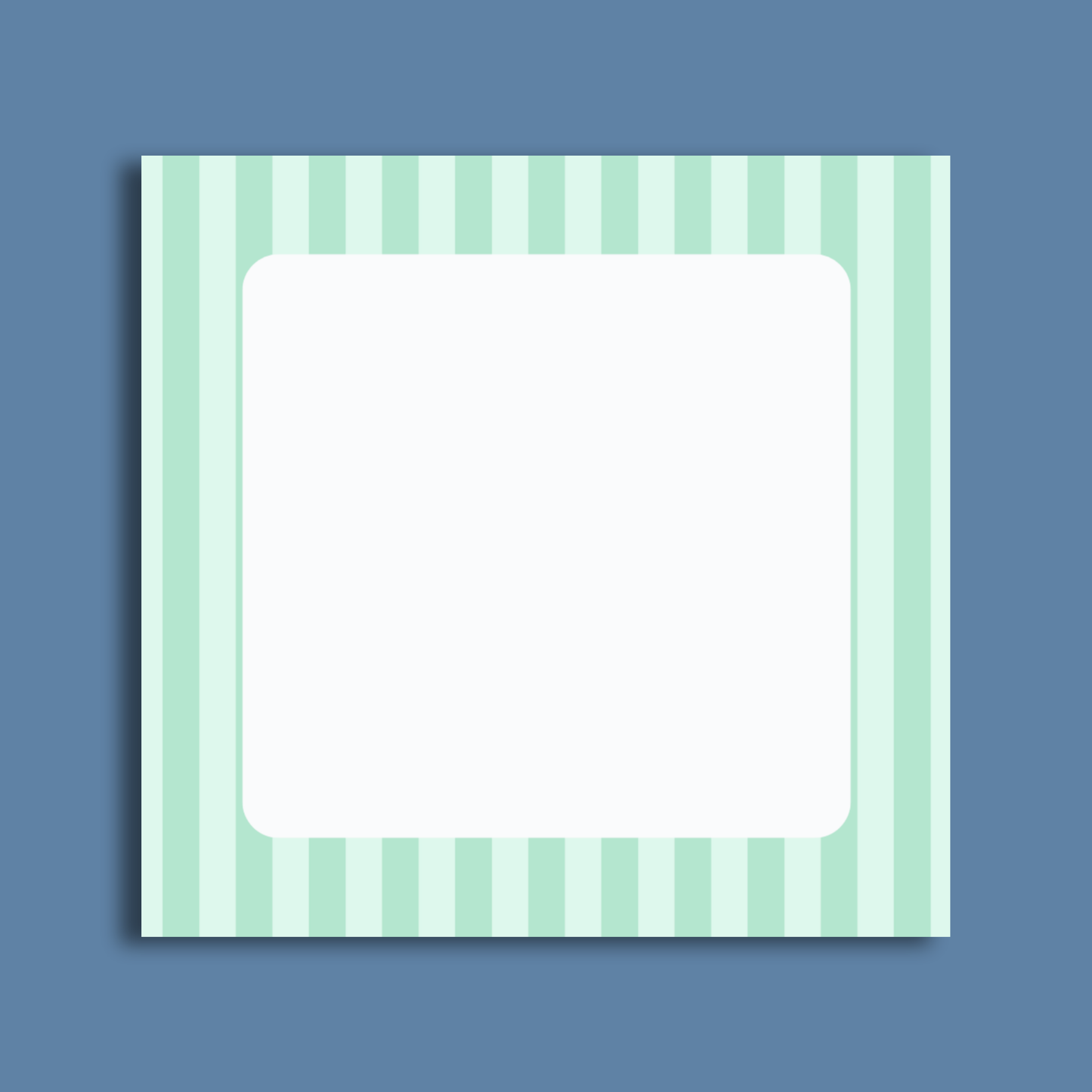Striped Sticky Note Pad Green by The Saltwater Press