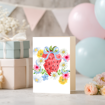 Spring Greeting Card – Watercolor Floral Design Blank Inside by The Saltwater Press