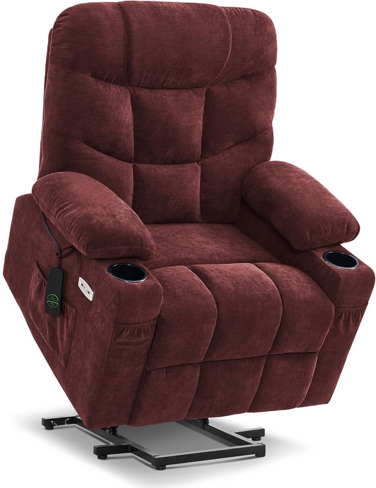 Power Lift Recliner Chair with 140° Recline, USB-C Charging & Cup Holders