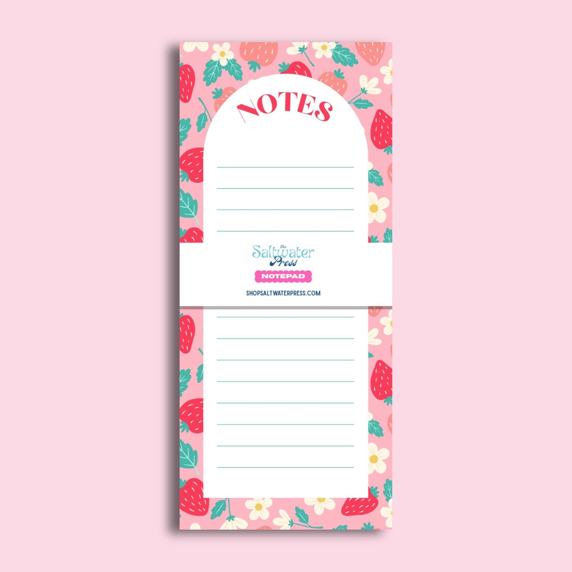 Strawberry Notepad by The Saltwater Press