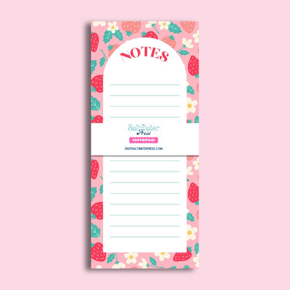 Strawberry Notepad by The Saltwater Press