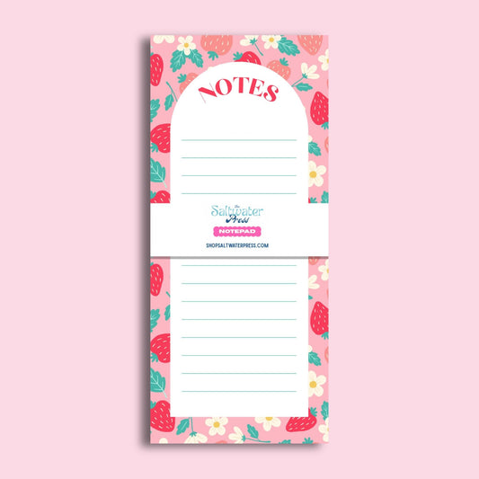 Strawberry Notepad by The Saltwater Press