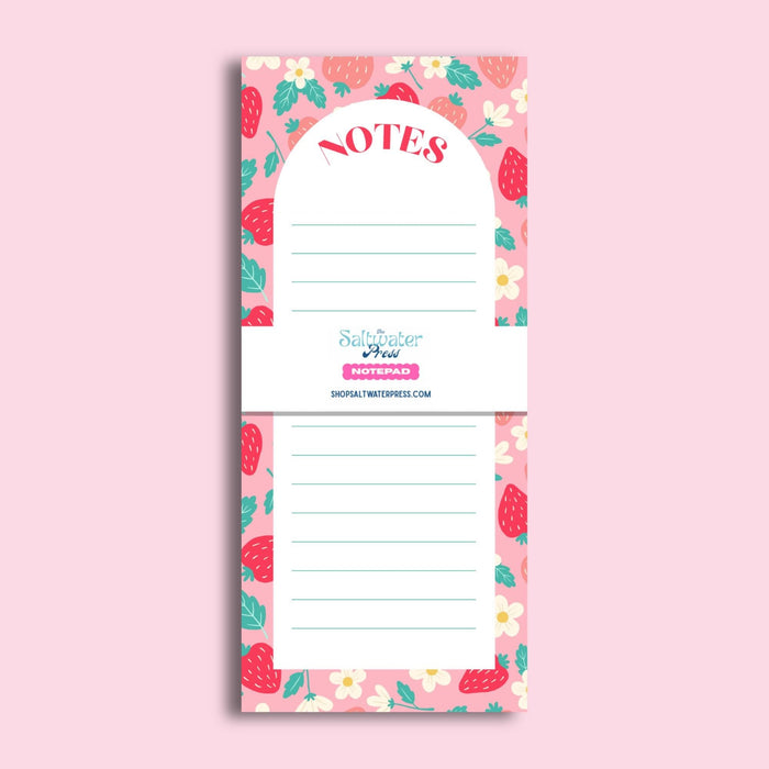 Strawberry Notepad by The Saltwater Press