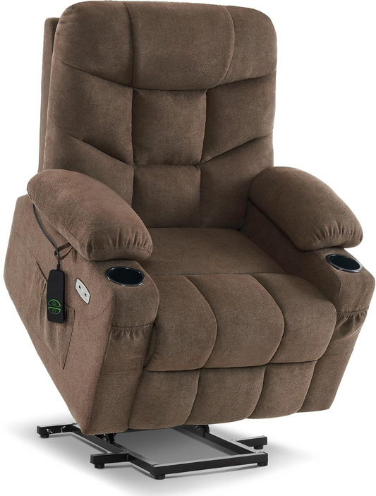 Power Lift Recliner Chair with 140° Recline, USB-C Charging & Cup Holders