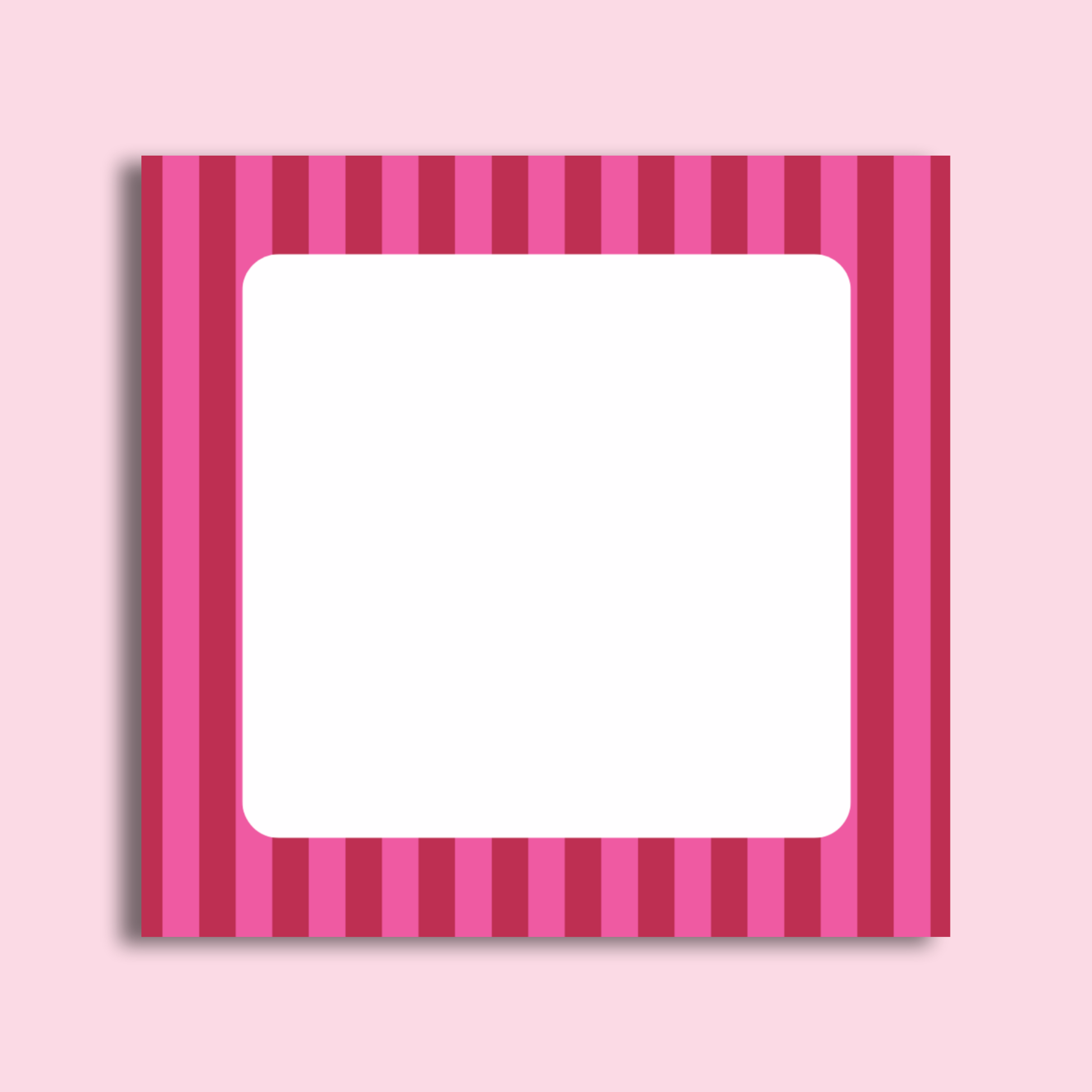 Striped Sticky Note Pad Pink and Red by The Saltwater Press