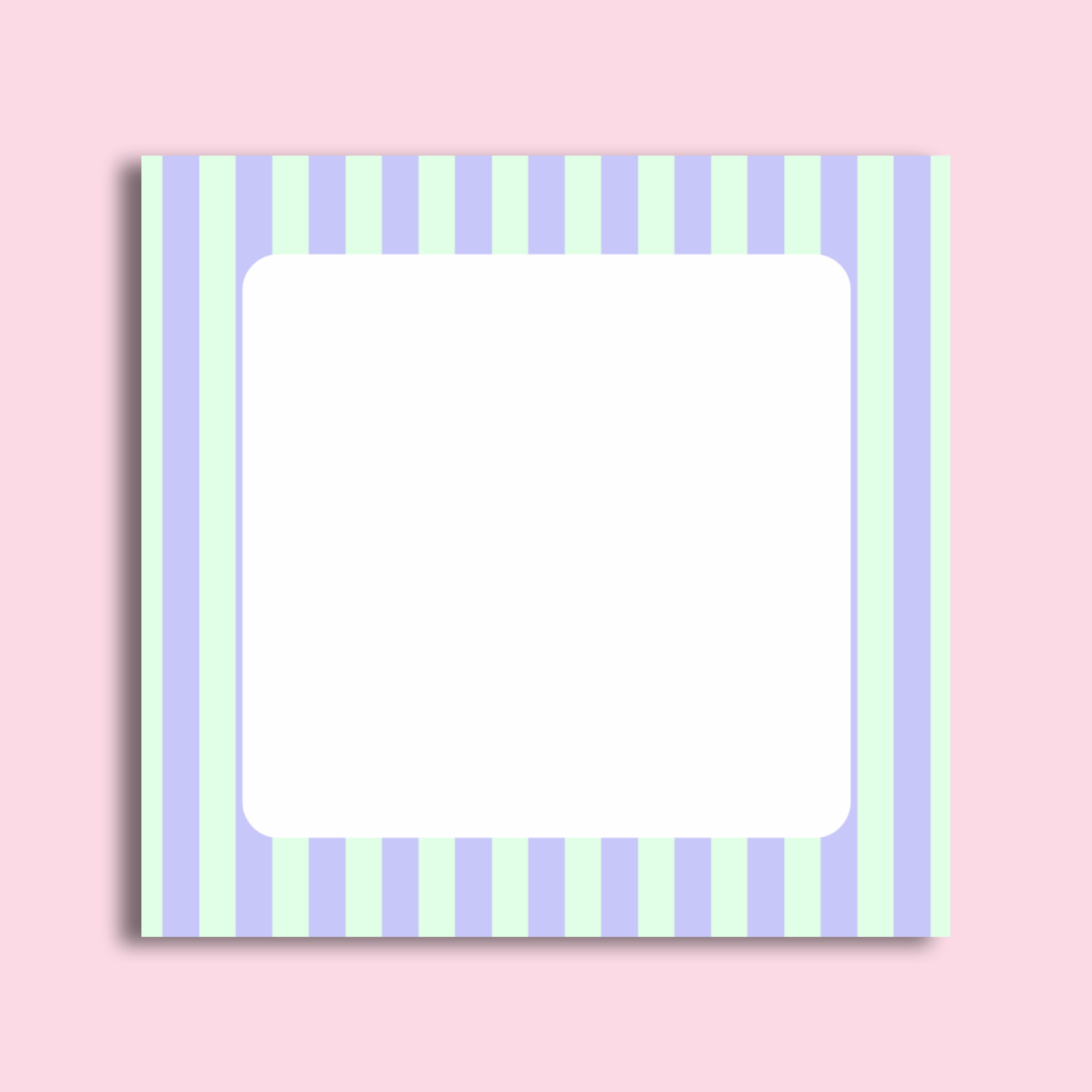 Striped Green and Blue Sticky Note Pad by The Saltwater Press