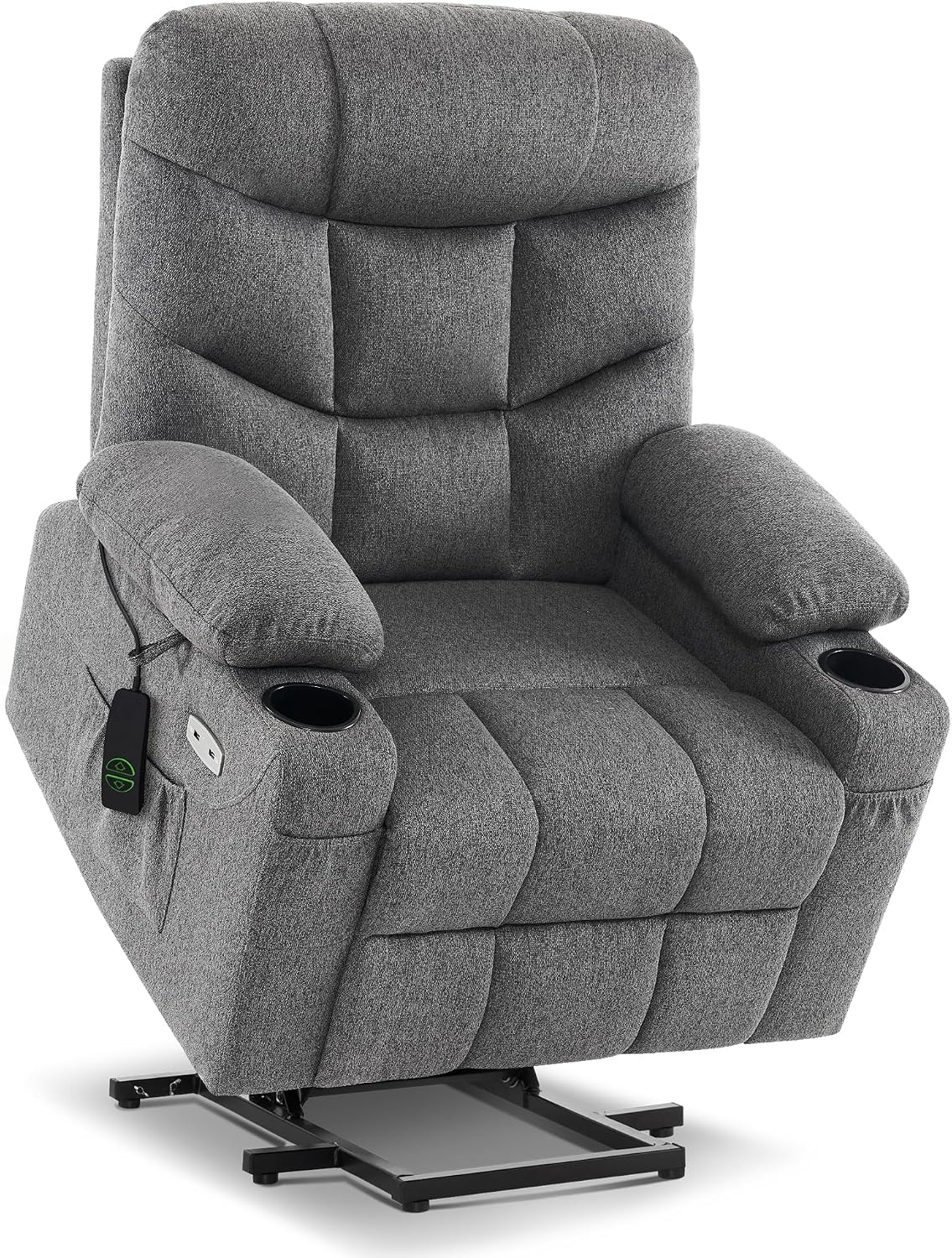 Power Lift Recliner Chair with 140° Recline, USB-C Charging & Cup Holders